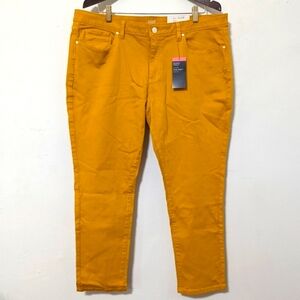 Yellow Skinny Ankle Pants